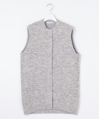 自由区 【WEB限定カラーあり】モヘアニット ジレ ライトグレー系