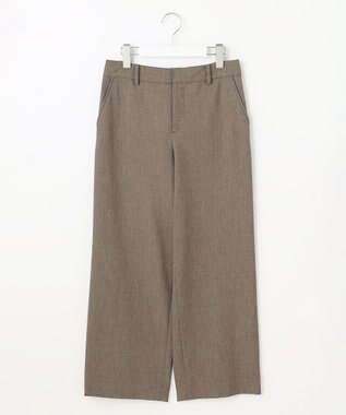 J.PRESS LADIES L 【洗える】T/Rアルガンシルク ワイド パンツ ブラウン系