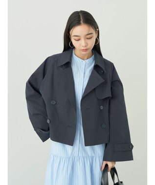 earth music&ecology ショートトレンチコート Navy