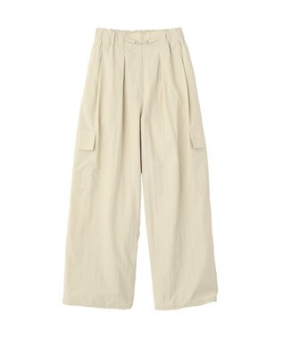 earth music&ecology ビットパーツ付きカーゴパンツ Ivory