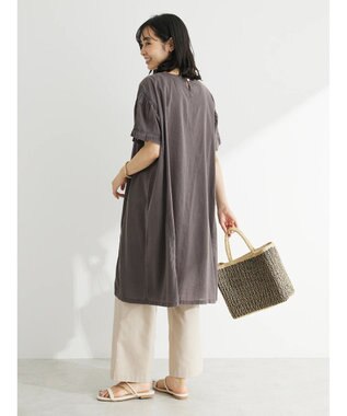 Green Parks Ｉ　ピグメント５分袖チュニック Charcoal Gray