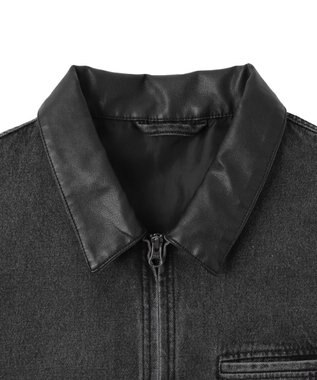 WEGO 【ユニセックス着用ITEM/MLサイズ展開】ワーカーズデニムZIPジャケット デニムブラックソノタ