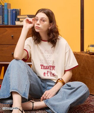 AMERICAN HOLIC 【TOY STORY】リメイク風グラフィックTシャツ Ivory