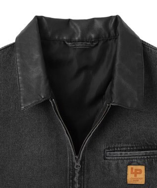 WEGO 【ユニセックス着用ITEM/MLサイズ展開】ワーカーズデニムZIPジャケット デニムブラックソノタ