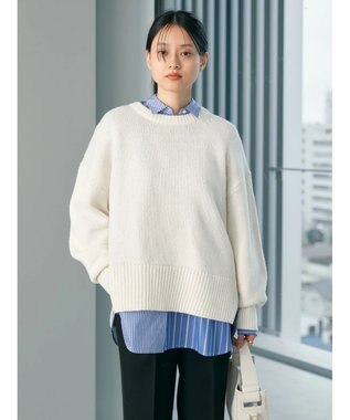 AMERICAN HOLIC サイドスリット袖ボリュームニットプルオーバー Ivory