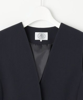J.PRESS LADIES L 【洗える】T/Rアルガンシルク ジレ ネイビー系