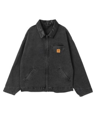 WEGO 【ユニセックス着用ITEM/MLサイズ展開】ワーカーズデニムZIPジャケット デニムブラックソノタ