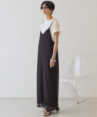AMERICAN HOLIC 【先行予約】レースキャミサロペット Black