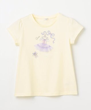 ANY KIDS ひんやりクール アップリケTシャツ クリーム（ドレス）