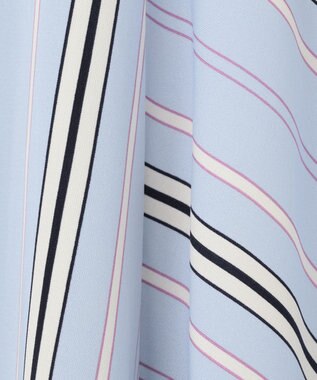 自由区 L 【WEB限定】ランダムストライプ セットアップワンピース サックスブルー系1