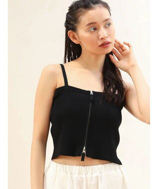 Green Parks ■ＥＳＣＡＲ　２ｗａｙ　ｗーｚｉｐ　ニットキャミ Black