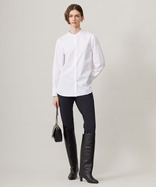 ICB L 【洗える】 テックストレッチ レギンスパンツ ブラック系