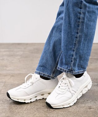 Pointer 日本製 本革 穴開きソールスニーカー ホワイト