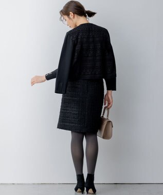 組曲 L 【WEB限定・2SET】バックレースツインセット ブラック系