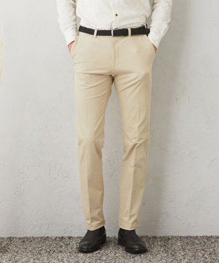 JOSEPH ABBOUD 【裏起毛/ウエスト伸びる】オーガニックコットン2WAYストレッチカルゼ パンツ ベージュ系