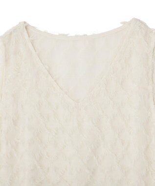 AMERICAN HOLIC Ｖネックシャギーベスト Ivory