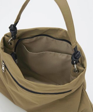 TOPKAPI 【TREASURE TOPKAPI】リンクルナイロン ノット ワンハンドル ショルダーバッグ カーキ