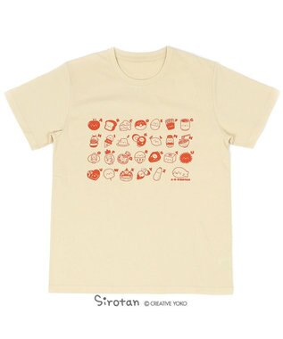 Mother garden しろたん Tシャツ 半袖  《ABCしろたん柄》 クリーム色 ユニセックス 男女兼用