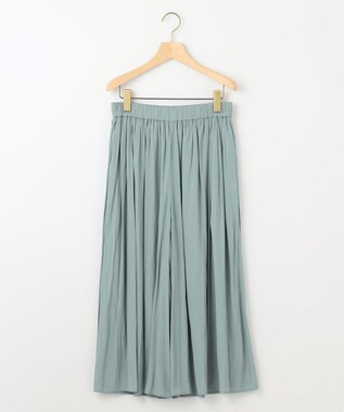 組曲 L 【春夏のNEWカラー登場】ギャザーライトデシン パンツ スモーキーグリーン系