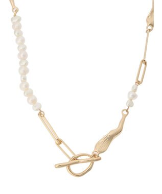 Green Parks ｅｖｅｒｙ　ｗａｌｋ．淡水パールミックスネックレス Gold