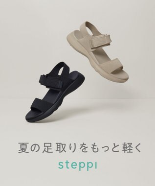 steppi 【洗える/新色登場】スポーツサンダル ブラック