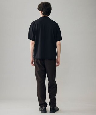 UNFILO MENS リネンライク イージーテーパード ブラウン