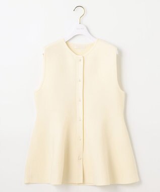 ANY SIS 【洗える】ペプラムニット ジレ アイボリー
