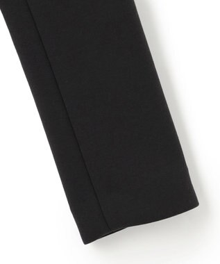 ICB L 【洗える】コンパクトWフェイス ノーカラージャケット ブラック系