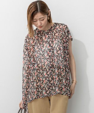 【洗える】Ratti アブストラクトプリント ブラウス