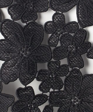 23区 【GOLD LABEL/見上愛さん着用】エンブロイダリーレース ジレ ブラック系