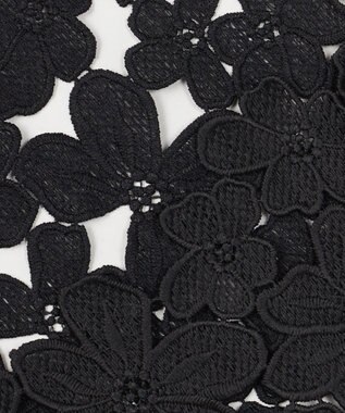 23区 【GOLD LABEL/見上愛さん着用】エンブロイダリーレース ジレ ブラック系