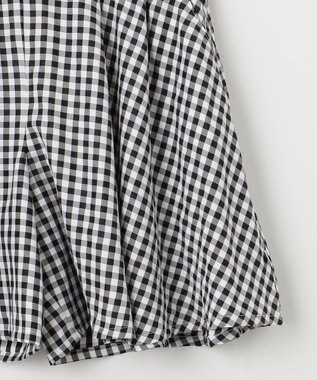 組曲 KIDS 【150-160㎝】フレアーギンガム ショートパンツ ブラック系3