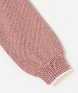 ANY KIDS 肩フリル しあわせタッチ ニット ピンク