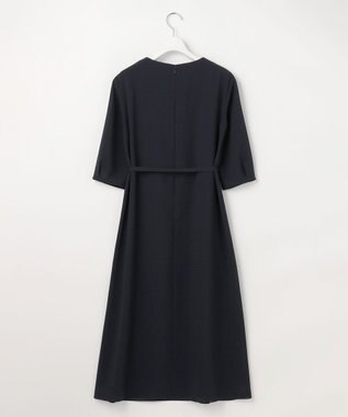 J.PRESS LADIES S シアーブロックチェック ワンピース ネイビー系