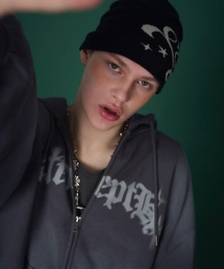 WEGO 【ユニセックス着用ITEM】グラフィックZIPパーカー スミクロ