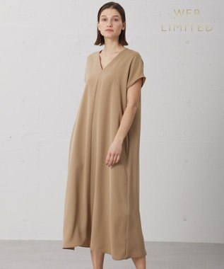 BEIGE， VIRGILE / Vネックリラックスワンピース Mocha