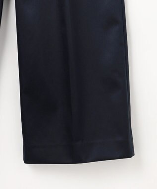 組曲 L バックウォームサテン ドロストワイドパンツ ネイビー系