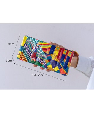 tsumori chisato CARRY カラフルランドスケープ かぶせ 長財布 イエロー