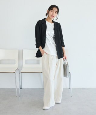 CRAFT STANDARD BOUTIQUE ツイストロゴハーフスリーブTシャツ Off White