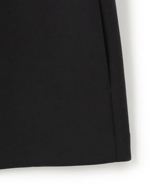 ICB L 【洗える】コンパクトWフェイス ノーカラージャケット ブラック系