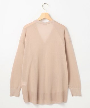 組曲 S 【先行予約】シアーニットVネック カーディガン ベージュ系