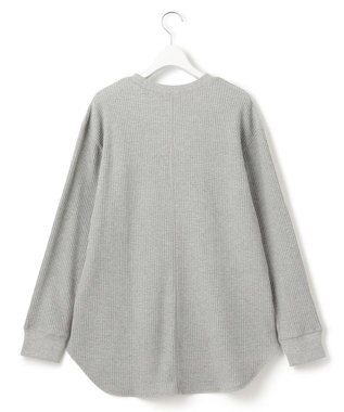 J.PRESS YORK STREET 【WOMEN】サーマルラウンドヘム ロングスリーブTシャツ ライトグレー系