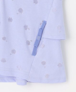 組曲 KIDS 【UVケア】【110-140cm】フラワーオパール パーカー サックスブルー系