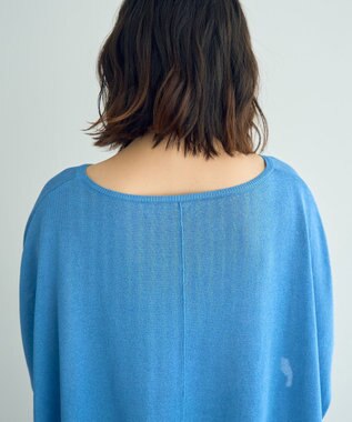 YECCA VECCA ペーパーヤーンルーズニット Blue