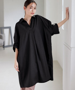 Tiaclasse 【洗える】麻ライクスキッパーシャツチュニック