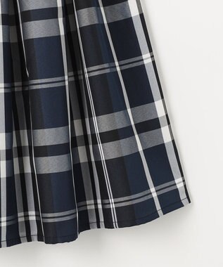 ANY KIDS カラー チェック スカート ネイビー系チェック