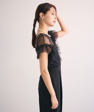 Green Parks ・Ｒａｉｌｍｅ　チュールフリルオールインワン Black