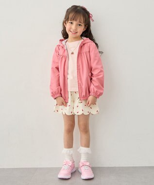 ANY KIDS 【フード取り外し/洗濯機可能】撥水加工リバーシブルゾン ピンク