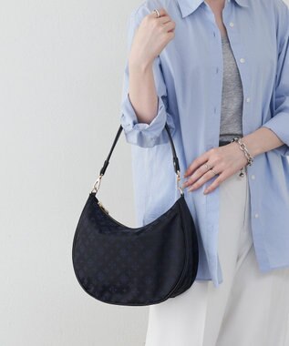 russet 2WAYショルダーバッグ【ナイロンジャガード】(CE-1446) Black/Navy