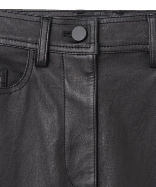 JOSEPH 【FOUNDATIONS】【AW23】レザーストレッチ　スリムフィットトラウザーズ Black